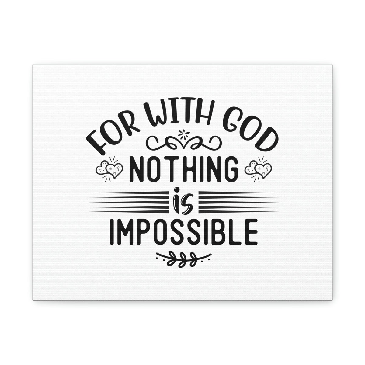 Scripture Walls With God Nothing Is Impossible Luke 1:37 Christian Wall Art Bible Verse Print Ready to Hang Unframed-Express Your Love Gifts