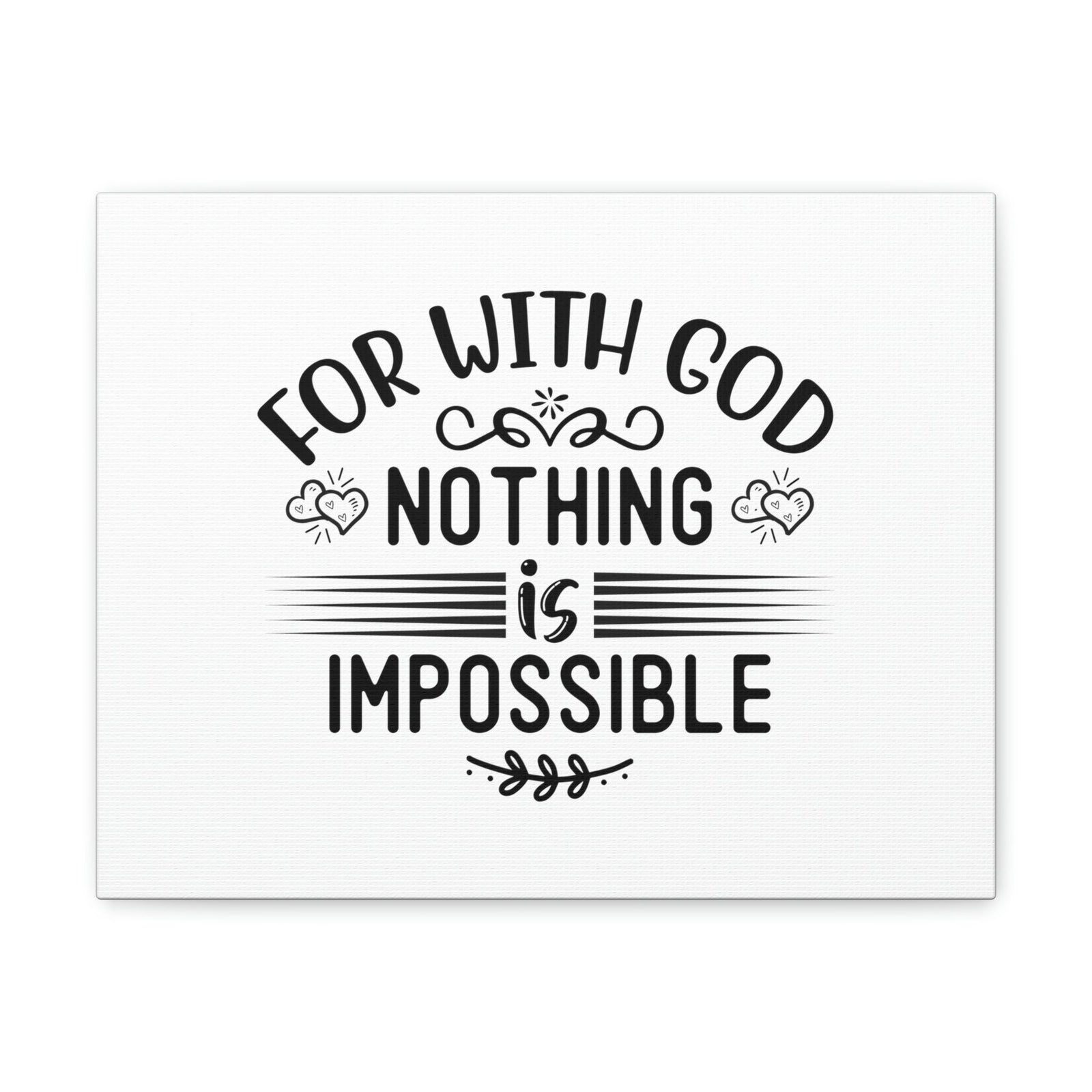 Scripture Walls With God Nothing Is Impossible Luke 1:37 Christian Wall Art Bible Verse Print Ready to Hang Unframed-Express Your Love Gifts