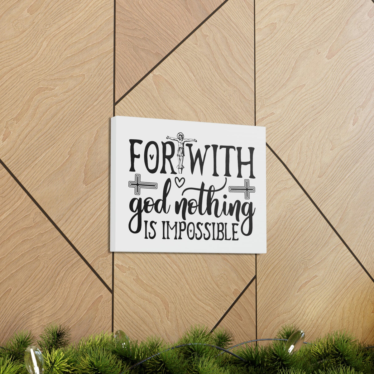 Scripture Walls With God Nothing Is Impossible Luke 1:37 Christian Wall Art Print Ready to Hang Unframed-Express Your Love Gifts