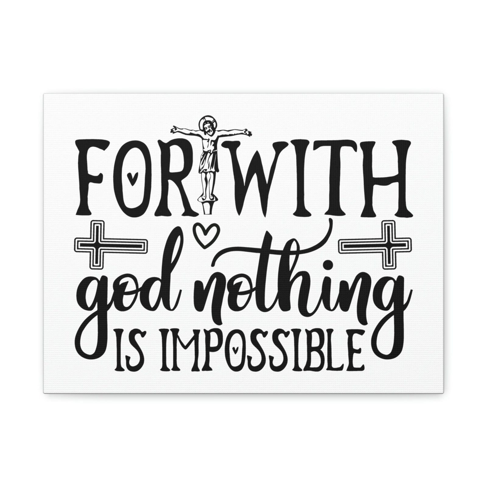 Scripture Walls With God Nothing Is Impossible Luke 1:37 Christian Wall Art Print Ready to Hang Unframed-Express Your Love Gifts