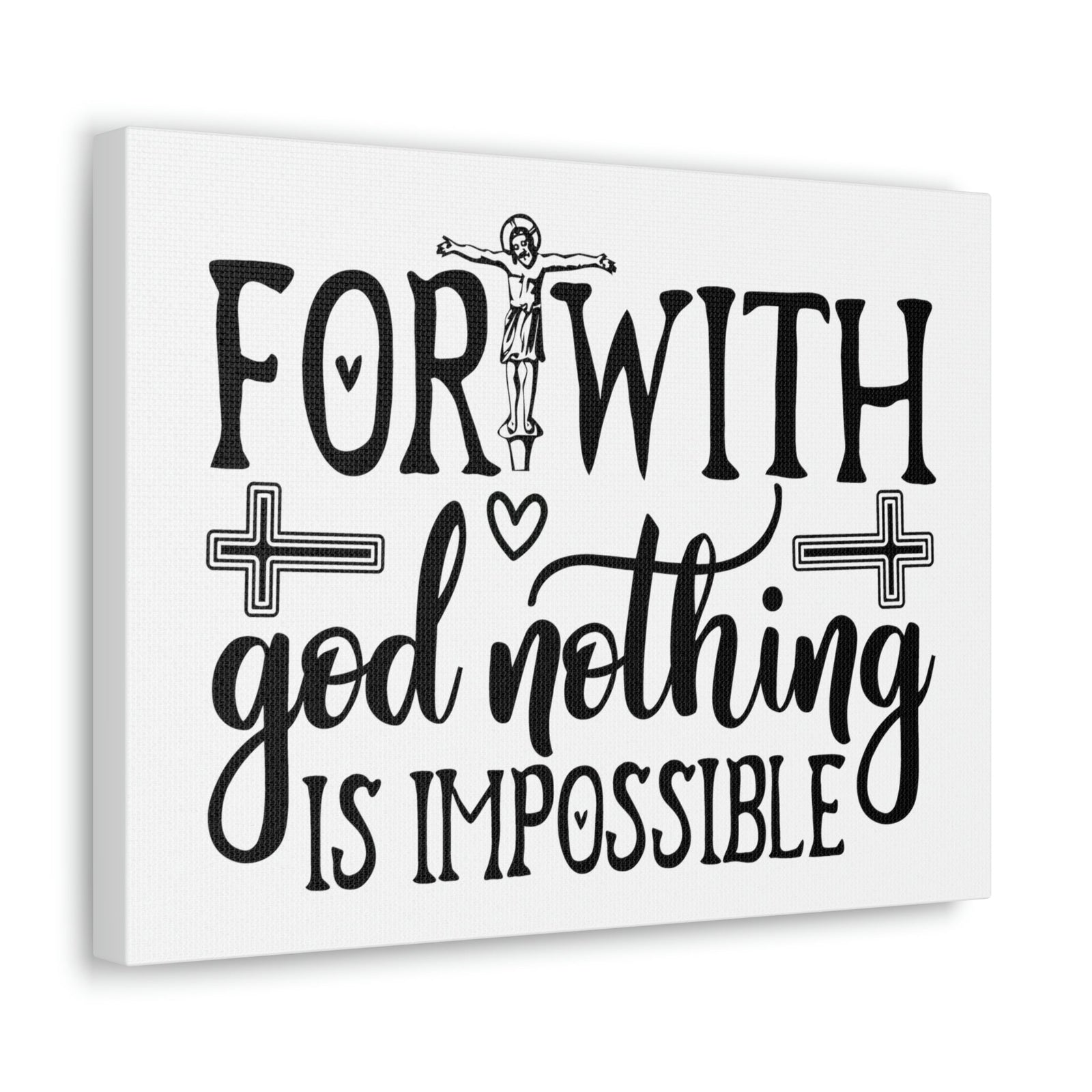 Scripture Walls With God Nothing Is Impossible Luke 1:37 Christian Wall Art Print Ready to Hang Unframed-Express Your Love Gifts