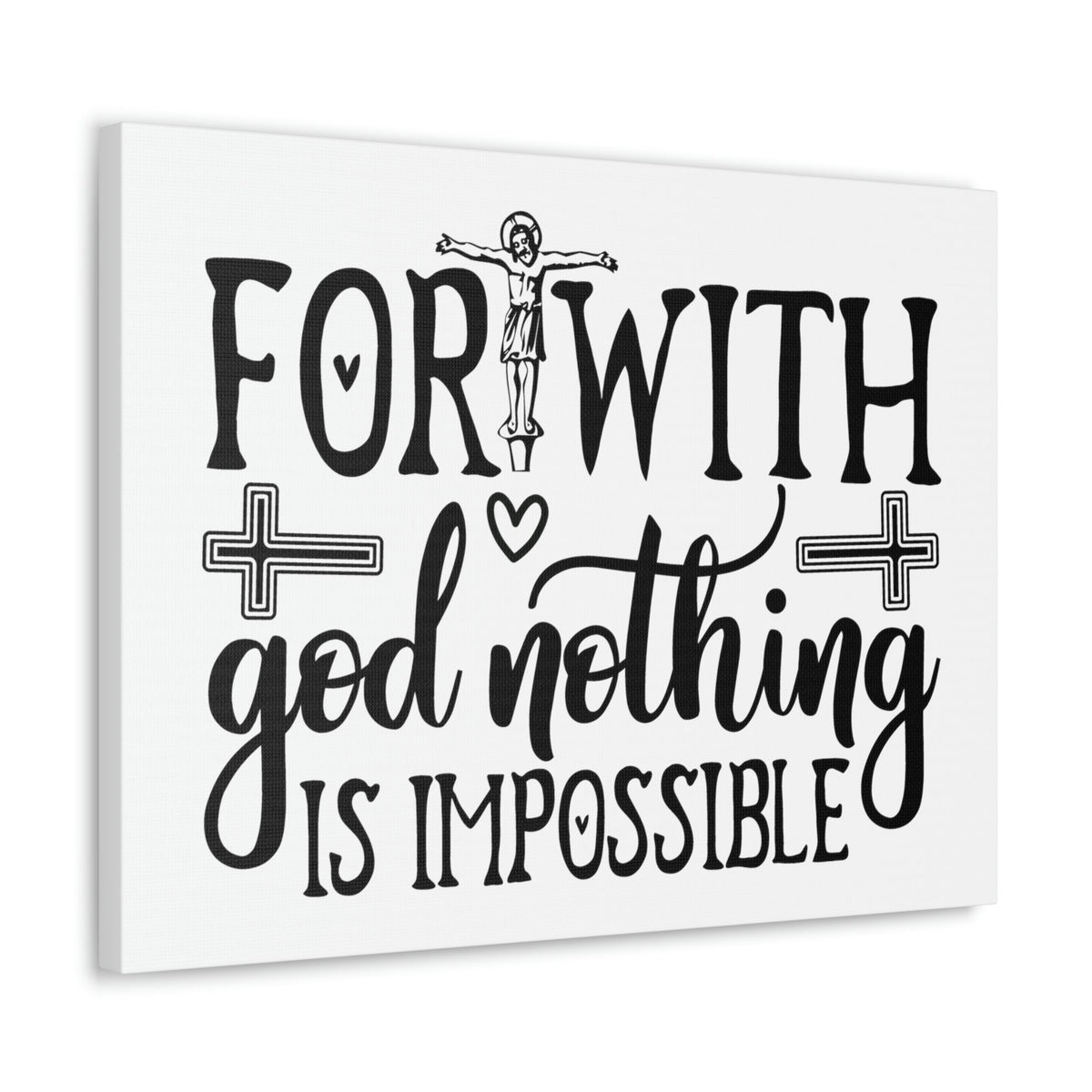 Scripture Walls With God Nothing Is Impossible Luke 1:37 Christian Wall Art Print Ready to Hang Unframed-Express Your Love Gifts