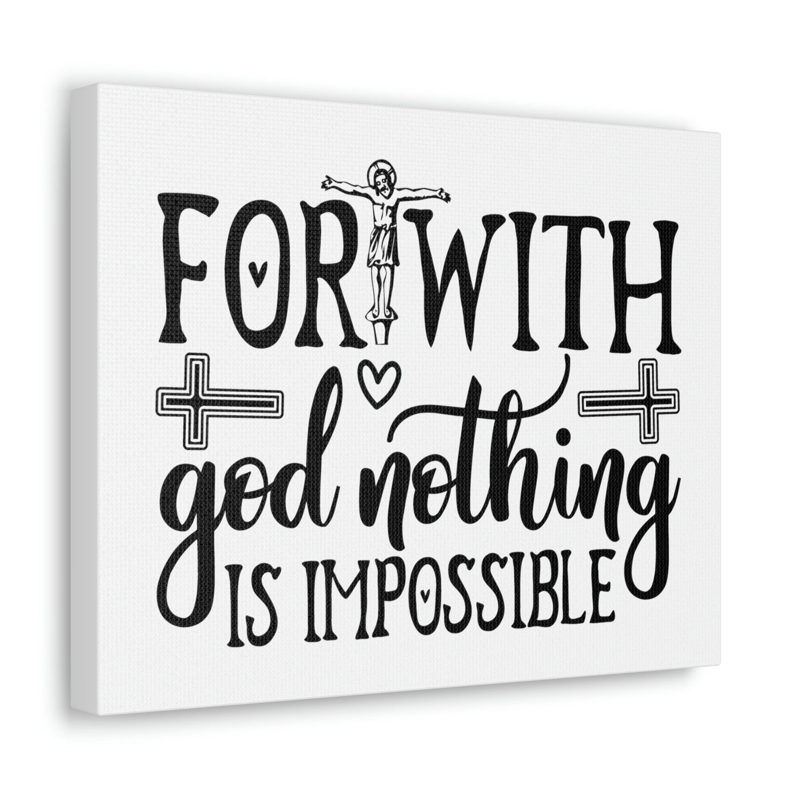 Scripture Walls With God Nothing Is Impossible Luke 1:37 Christian Wall Art Print Ready to Hang Unframed-Express Your Love Gifts