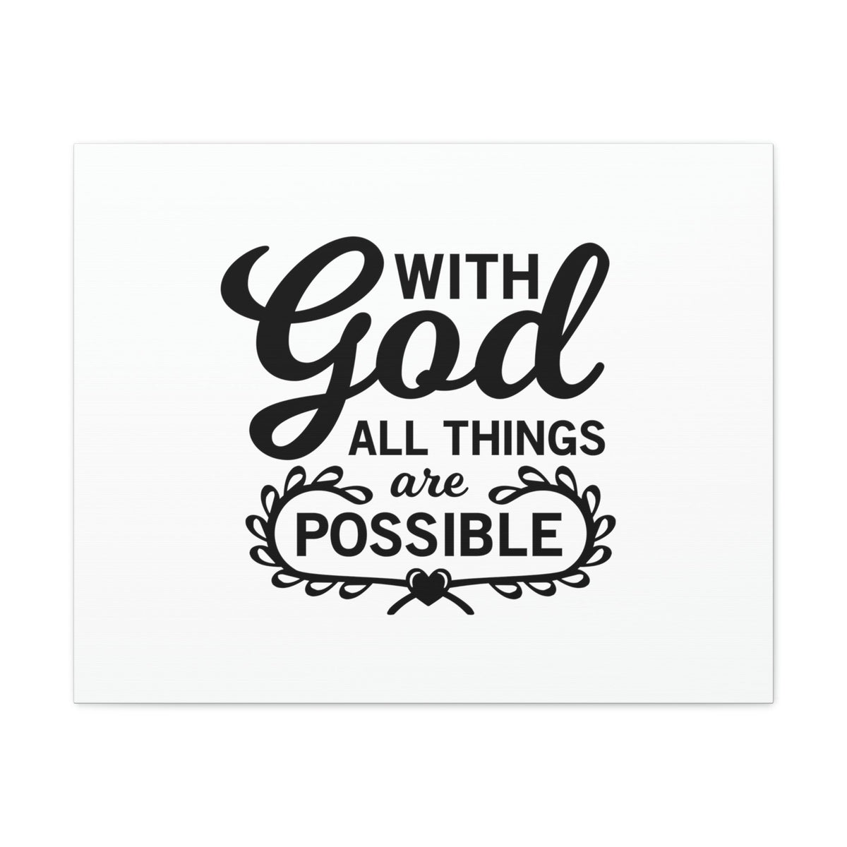 Scripture Walls With Good All Things Are Possible Luke 1:37 Christian Wall Art Bible Verse Print Ready to Hang Unframed-Express Your Love Gifts