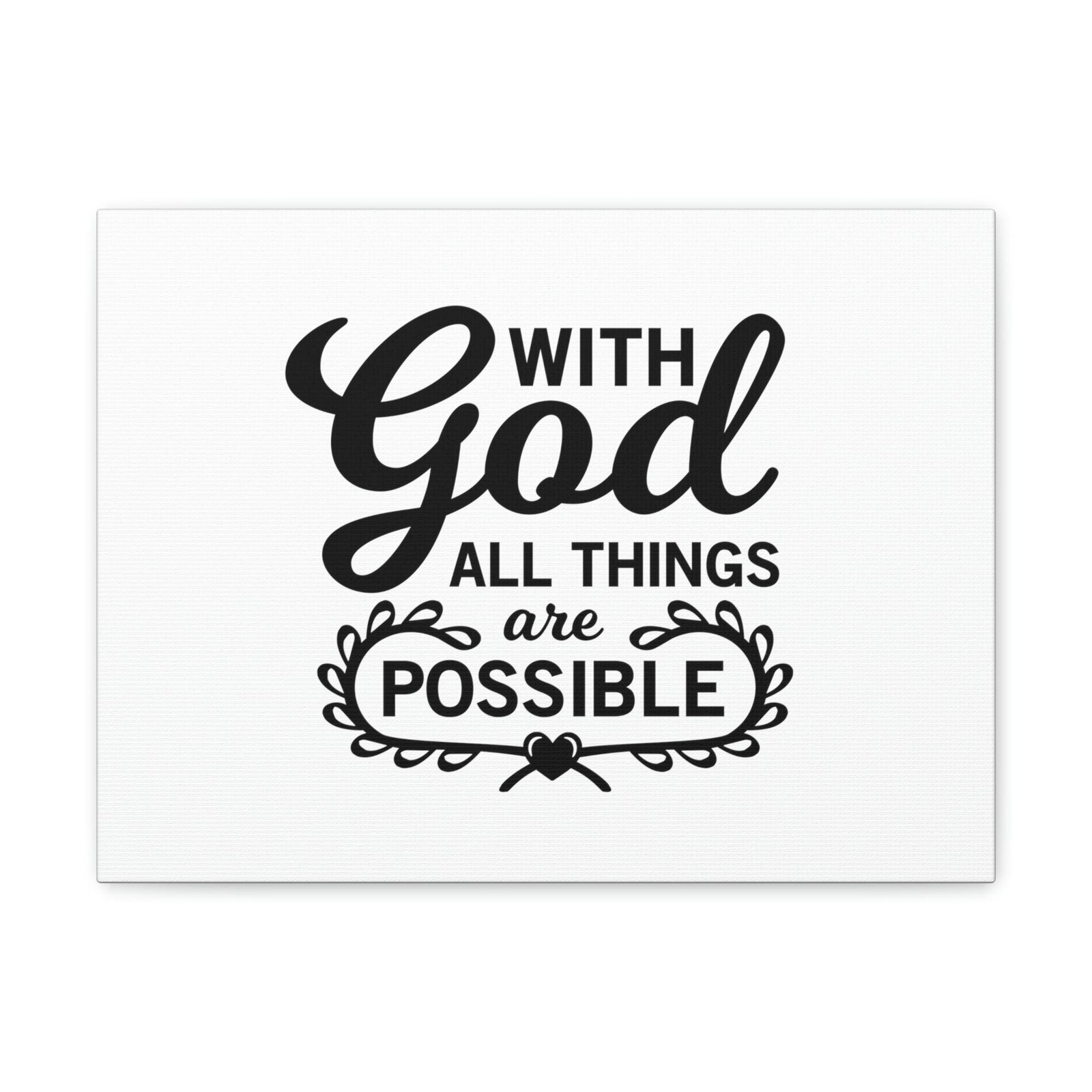 Scripture Walls With Good All Things Are Possible Luke 1:37 Christian Wall Art Bible Verse Print Ready to Hang Unframed-Express Your Love Gifts