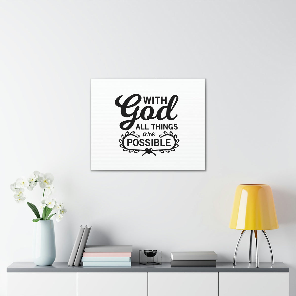 Scripture Walls With Good All Things Are Possible Luke 1:37 Christian Wall Art Bible Verse Print Ready to Hang Unframed-Express Your Love Gifts