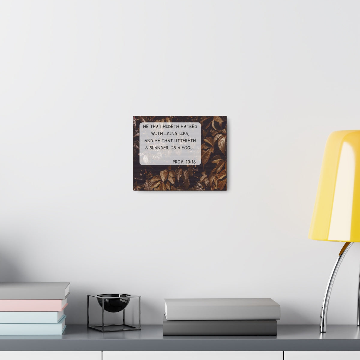 Scripture Walls With Lying Lips Proverbs 10:18 Bible Verse Canvas Christian Wall Art Bible Verse Print Ready To Hang Unframed-Express Your Love Gifts