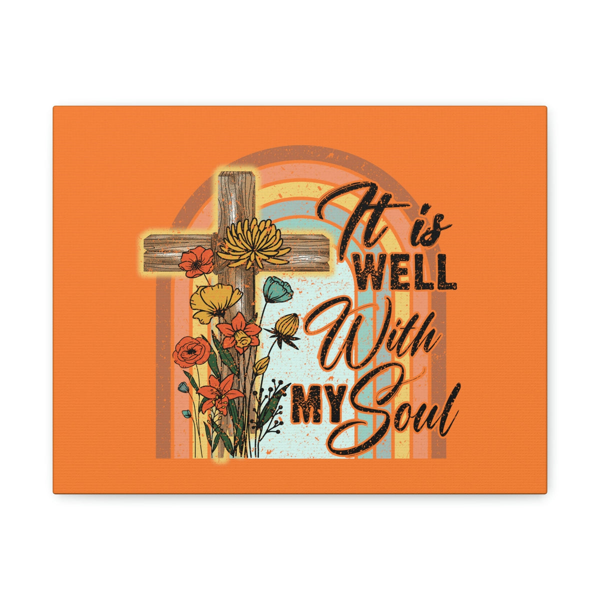 Scripture Walls With My Soul Psalm 42:7 Bright Orange Christian Wall Art Bible Verse Print Ready to Hang Unframed-Express Your Love Gifts