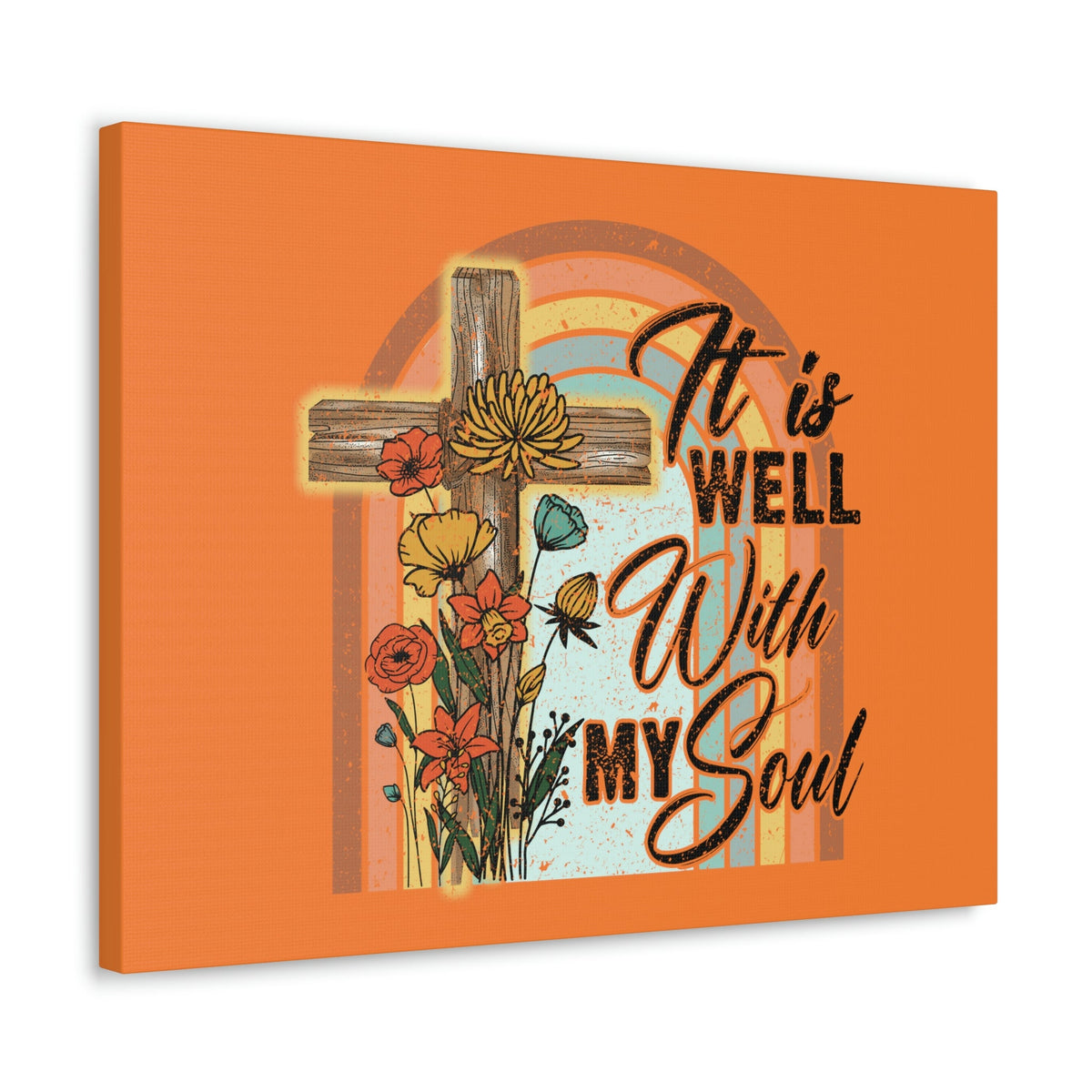 Scripture Walls With My Soul Psalm 42:7 Bright Orange Christian Wall Art Bible Verse Print Ready to Hang Unframed-Express Your Love Gifts