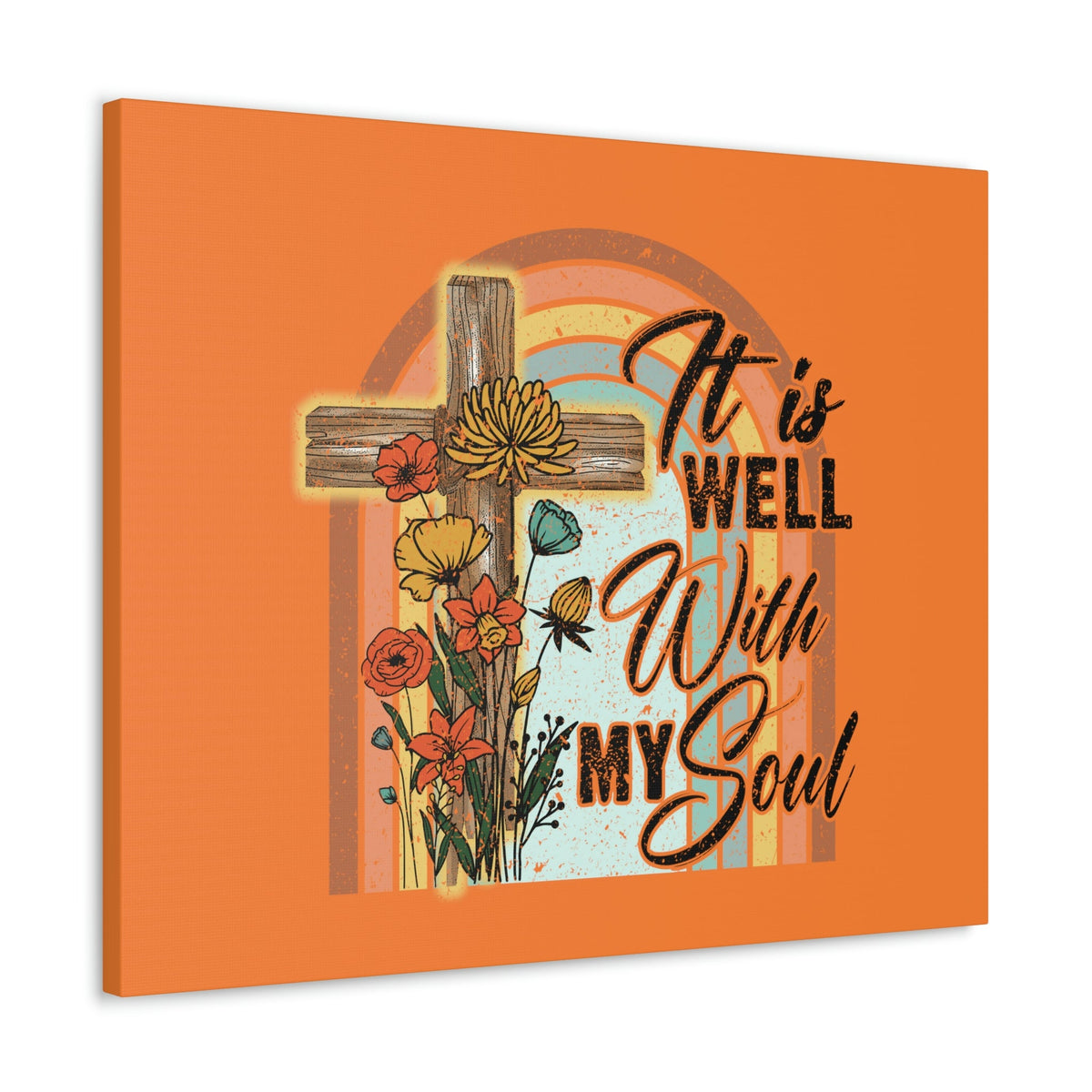 Scripture Walls With My Soul Psalm 42:7 Bright Orange Christian Wall Art Bible Verse Print Ready to Hang Unframed-Express Your Love Gifts