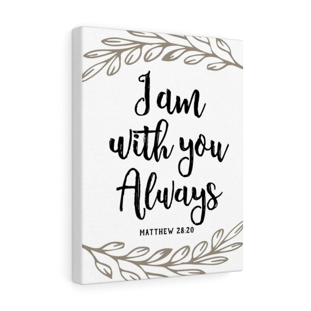 Scripture Walls With You Always Brown Branch Matthew 28:20 Bible Verse Canvas Christian Wall Art Ready to Hang Unframed-Express Your Love Gifts