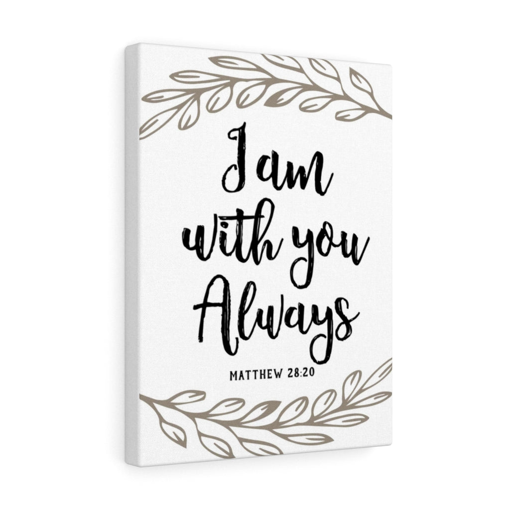 Scripture Walls With You Always Brown Branch Matthew 28:20 Bible Verse Canvas Christian Wall Art Ready to Hang Unframed-Express Your Love Gifts