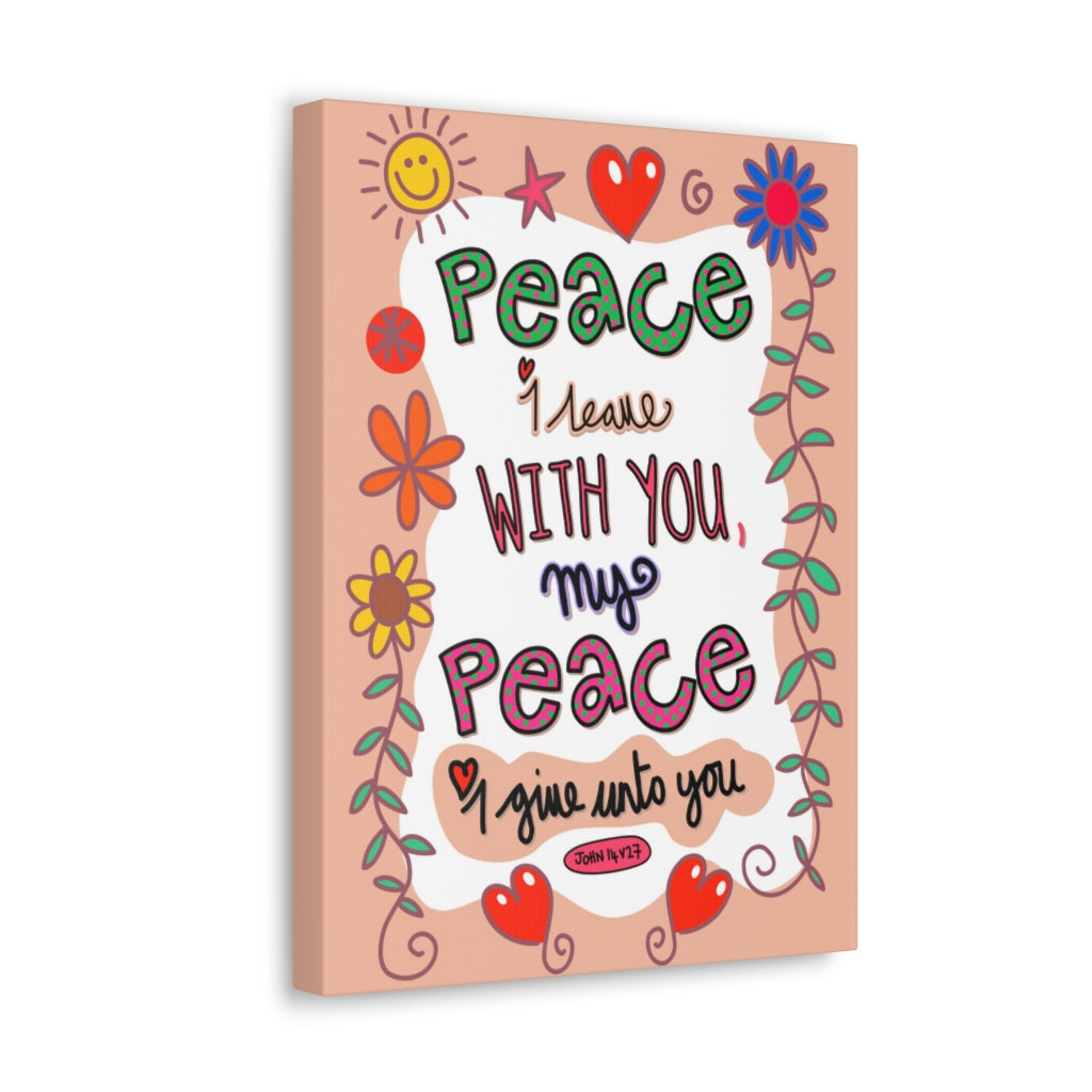Scripture Walls With You My Peace John 14:27 Bible Verse Canvas Christian Wall Art Ready to Hang Unframed-Express Your Love Gifts
