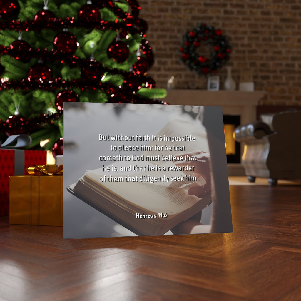 Scripture Walls Without Faith Hebrews 11:6 Bible Verse Canvas Christian Wall Art Ready to Hang Unframed-Express Your Love Gifts