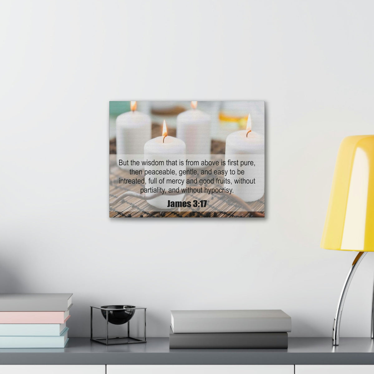 Scripture Walls Without Hypocrisy James 3:17 Bible Verse Canvas Christian Wall Art Ready to Hang Unframed-Express Your Love Gifts