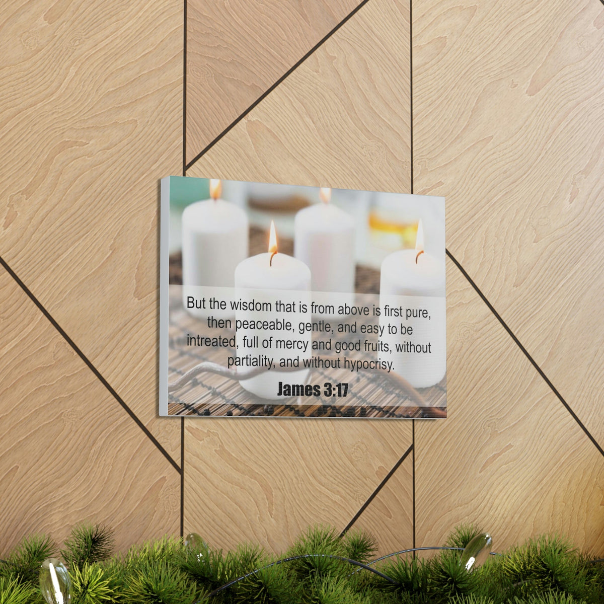 Scripture Walls Without Hypocrisy James 3:17 Bible Verse Canvas Christian Wall Art Ready to Hang Unframed-Express Your Love Gifts
