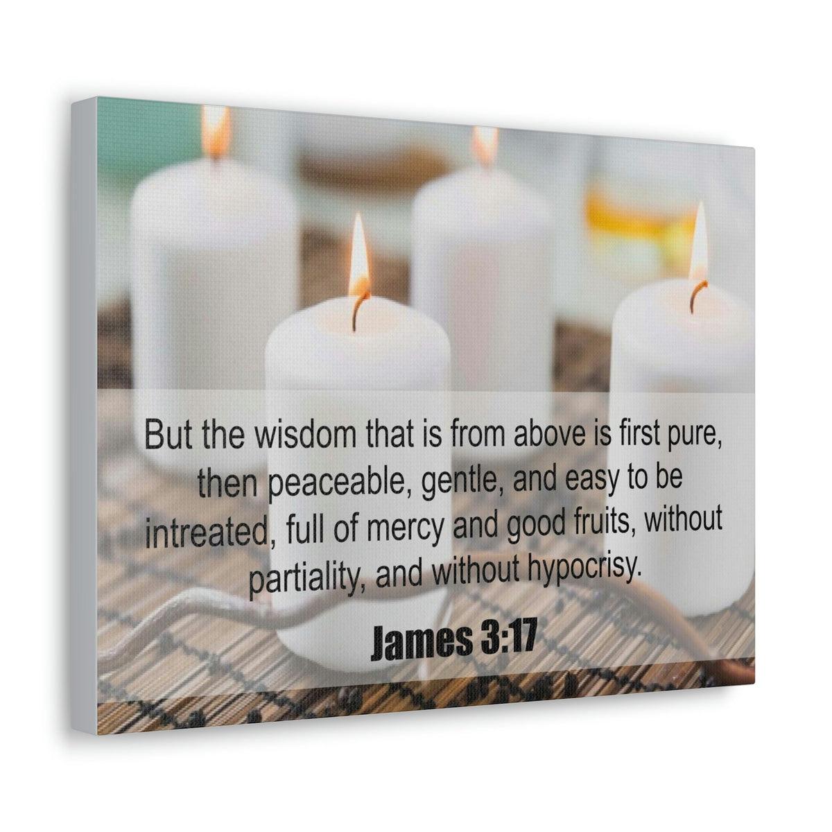 Scripture Walls Without Hypocrisy James 3:17 Bible Verse Canvas Christian Wall Art Ready to Hang Unframed-Express Your Love Gifts