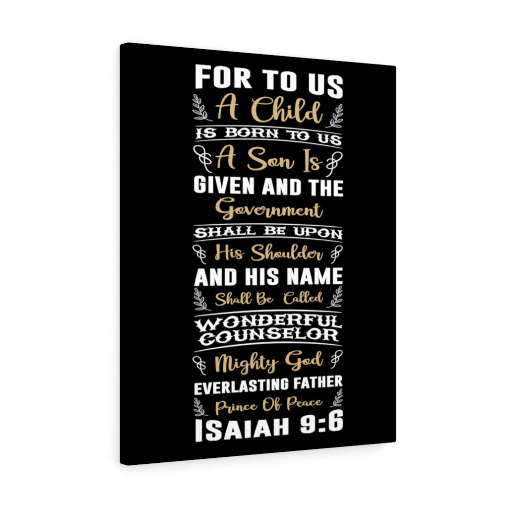 Scripture Walls Wonderful Isaiah 9:6 Bible Verse Canvas Christian Wall Art Ready to Hang Unframed-Express Your Love Gifts