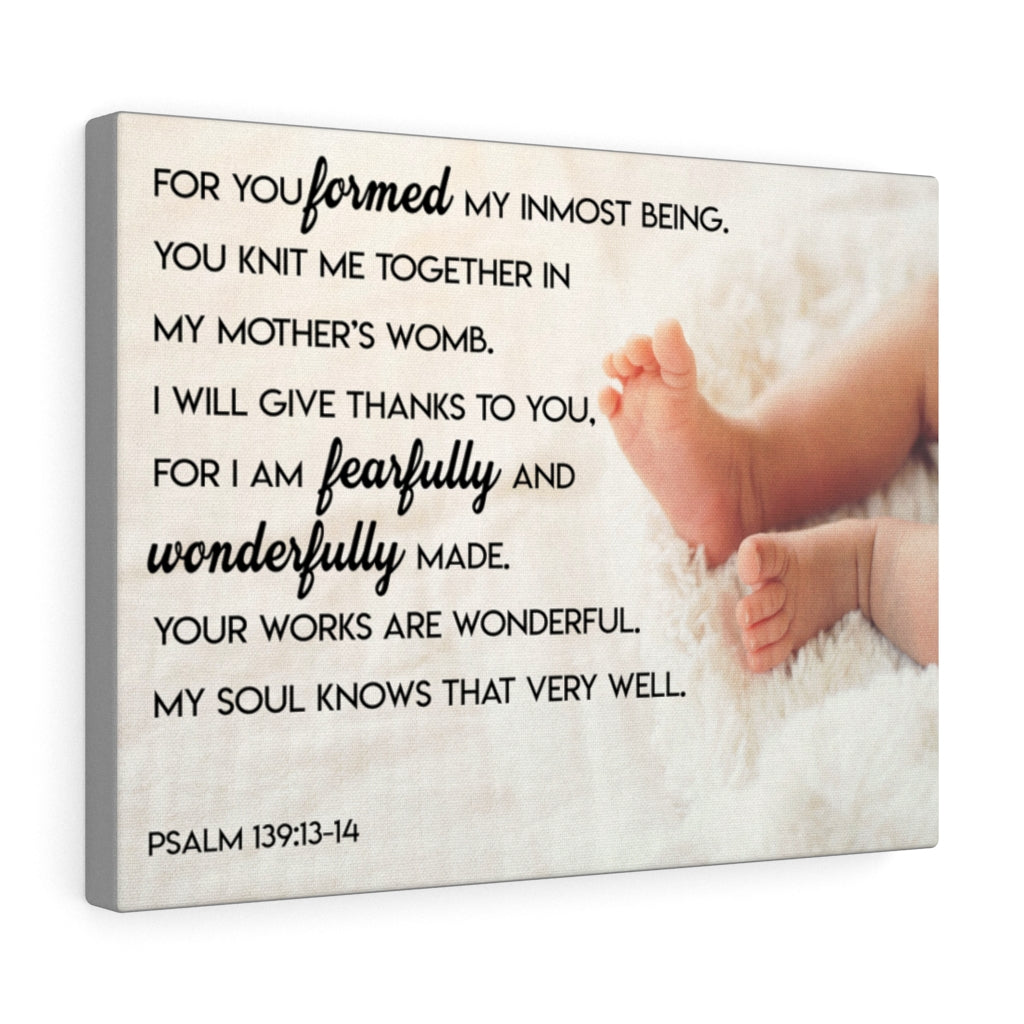 Scripture Walls Wonderfully Made Psalm 139:13-14 Wall Art Christian Home Decor Unframed-Express Your Love Gifts