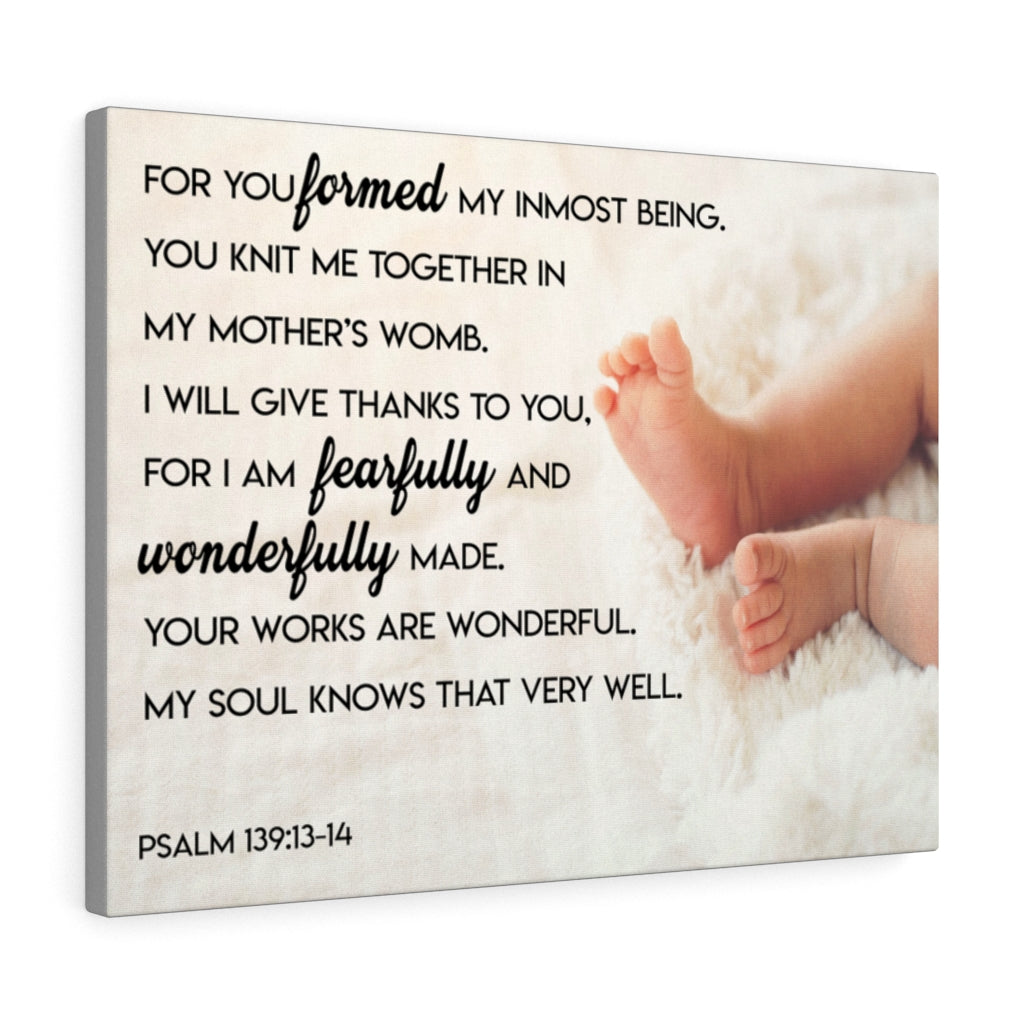 Scripture Walls Wonderfully Made Psalm 139:13-14 Wall Art Christian Home Decor Unframed-Express Your Love Gifts