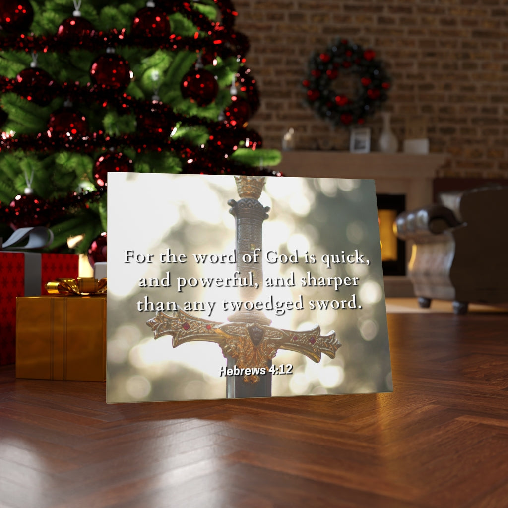 Scripture Walls Word Of God Hebrews 4:12 Bible Verse Canvas Christian Wall Art Ready to Hang Unframed-Express Your Love Gifts
