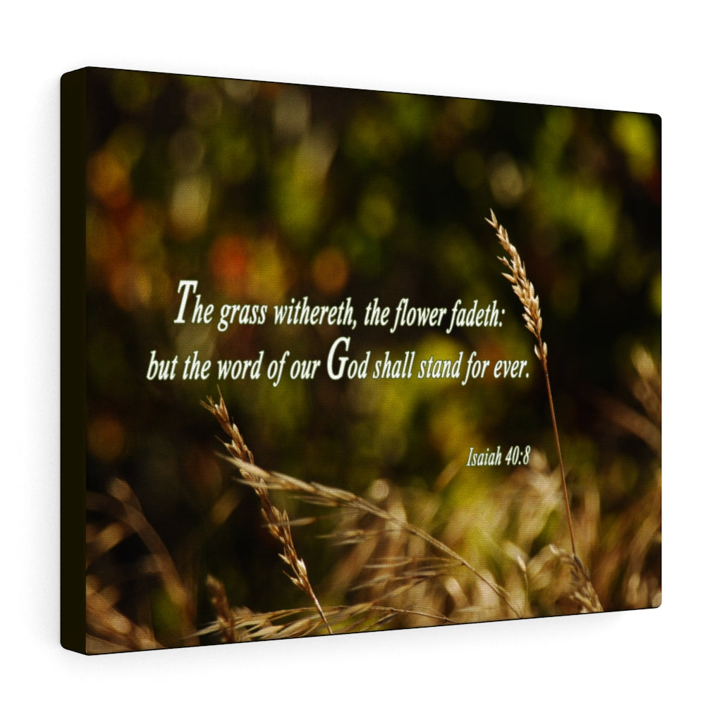 Scripture Walls Word Of Our God Isaiah 40:8 Bible Verse Canvas Christian Wall Art Ready to Hang Unframed-Express Your Love Gifts