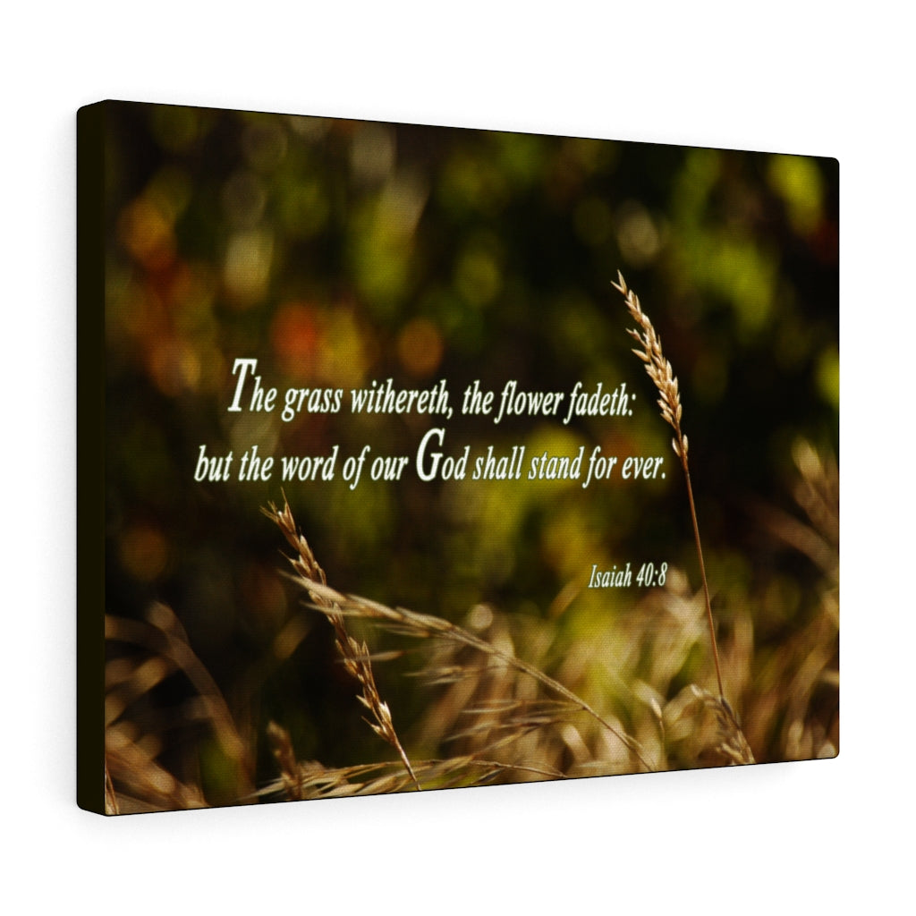 Scripture Walls Word Of Our God Isaiah 40:8 Bible Verse Canvas Christian Wall Art Ready to Hang Unframed-Express Your Love Gifts