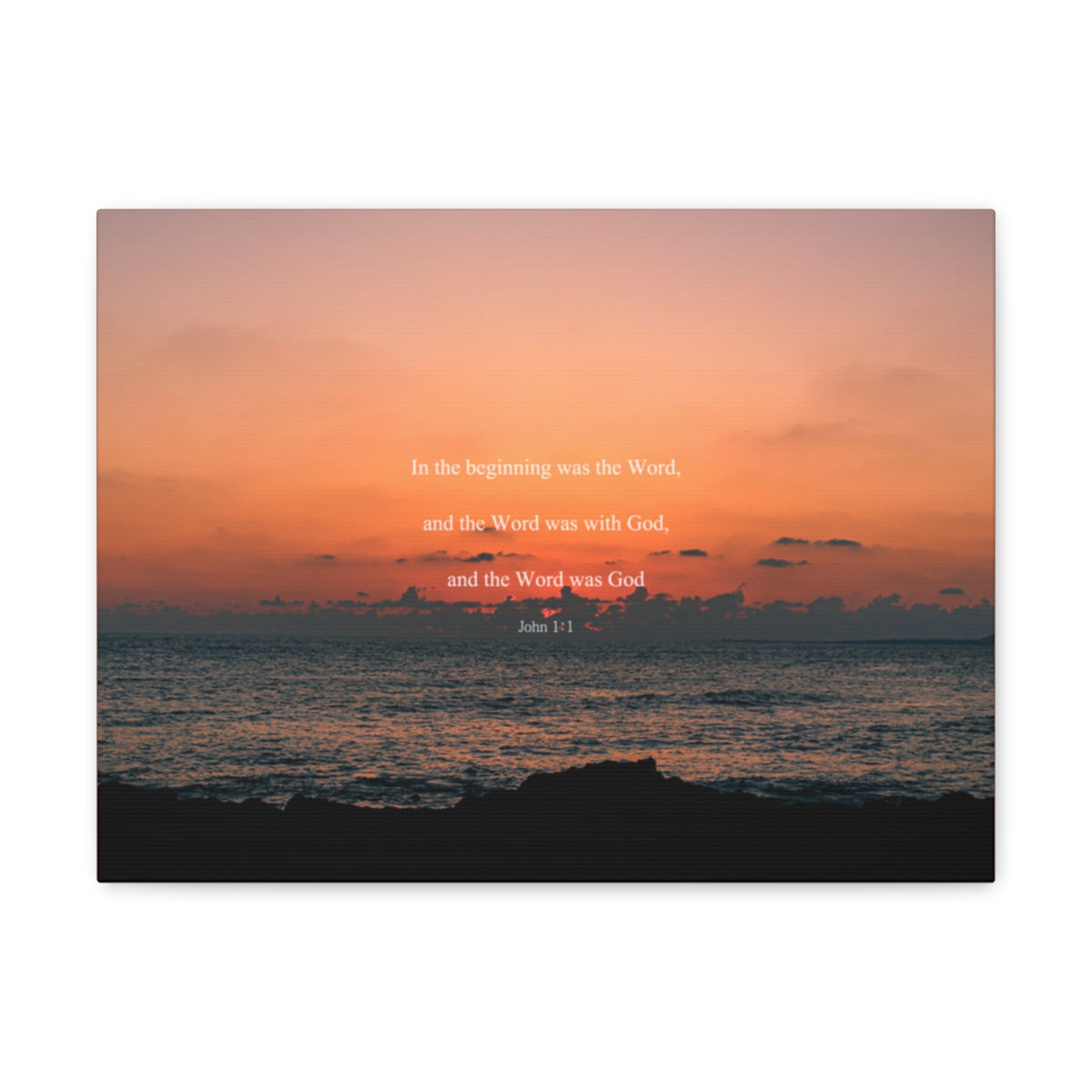 Scripture Walls Word Was God John 1:1 Bible Verse Canvas Christian Wall Art Bible Verse Print Ready To Hang Unframed-Express Your Love Gifts