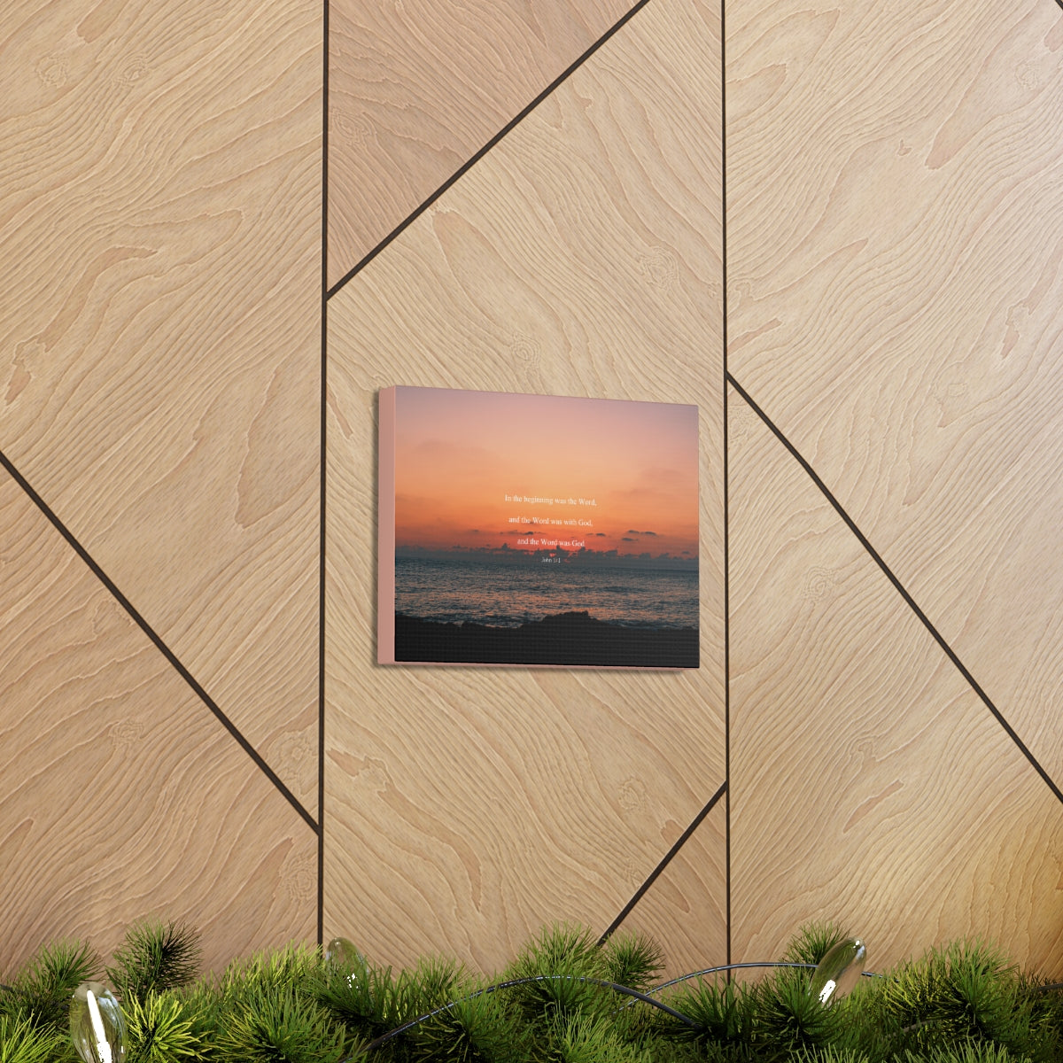 Scripture Walls Word Was God John 1:1 Bible Verse Canvas Christian Wall Art Bible Verse Print Ready To Hang Unframed-Express Your Love Gifts