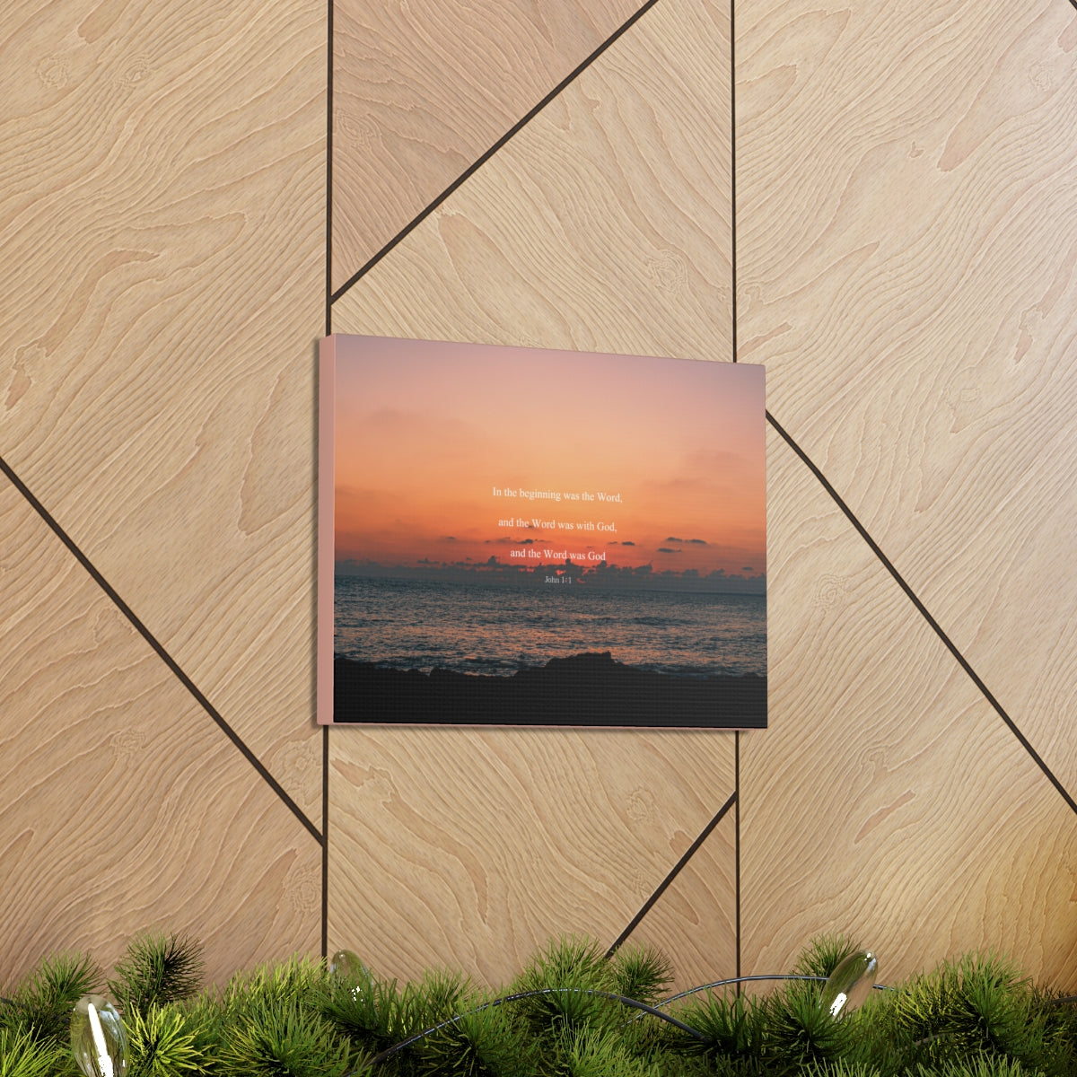 Scripture Walls Word Was God John 1:1 Bible Verse Canvas Christian Wall Art Bible Verse Print Ready To Hang Unframed-Express Your Love Gifts