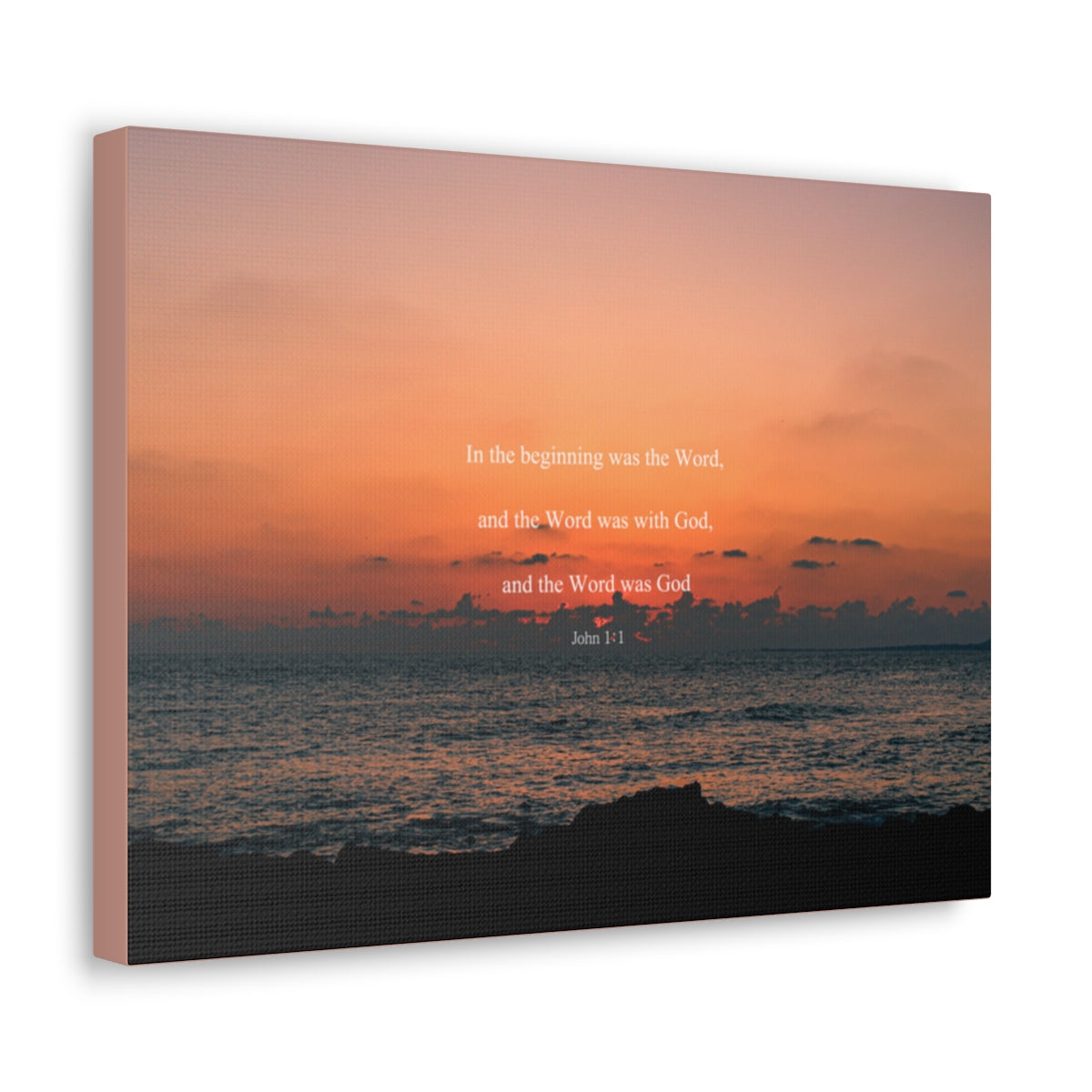 Scripture Walls Word Was God John 1:1 Bible Verse Canvas Christian Wall Art Bible Verse Print Ready To Hang Unframed-Express Your Love Gifts