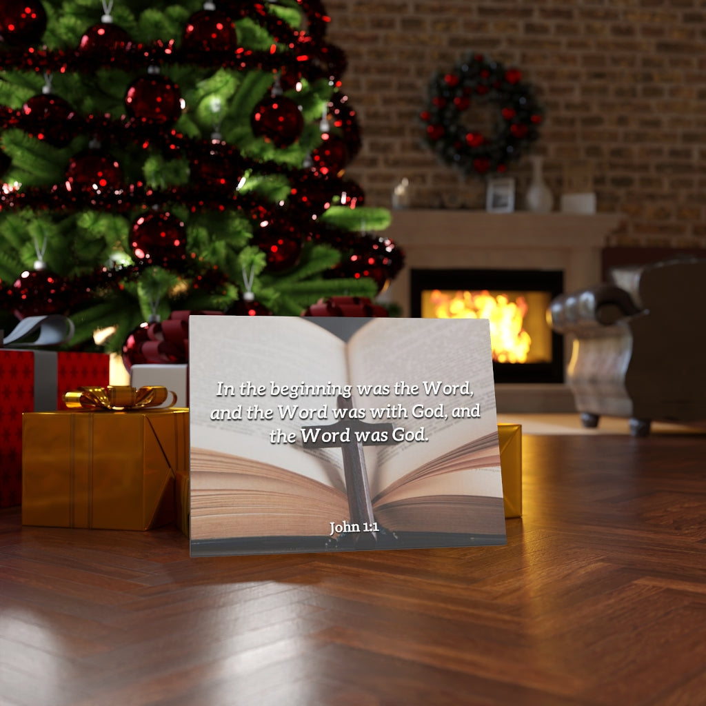 Scripture Walls Word was God John 1:1 Bible Verse Canvas Christian Wall Art Ready to Hang Unframed-Express Your Love Gifts