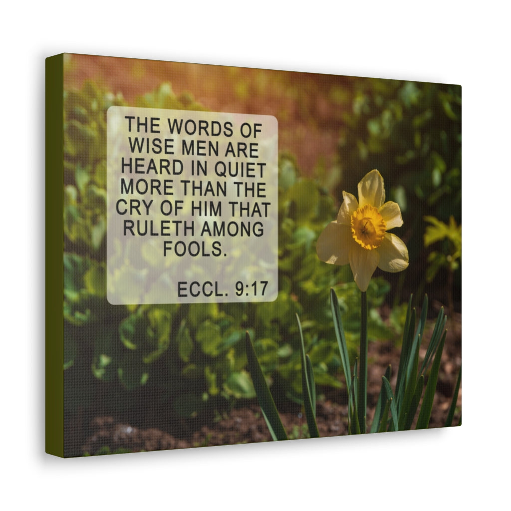 Scripture Walls Words Of Wise Eccl 9:17 Bible Verse Canvas Christian Wall Art Ready to Hang Unframed-Express Your Love Gifts