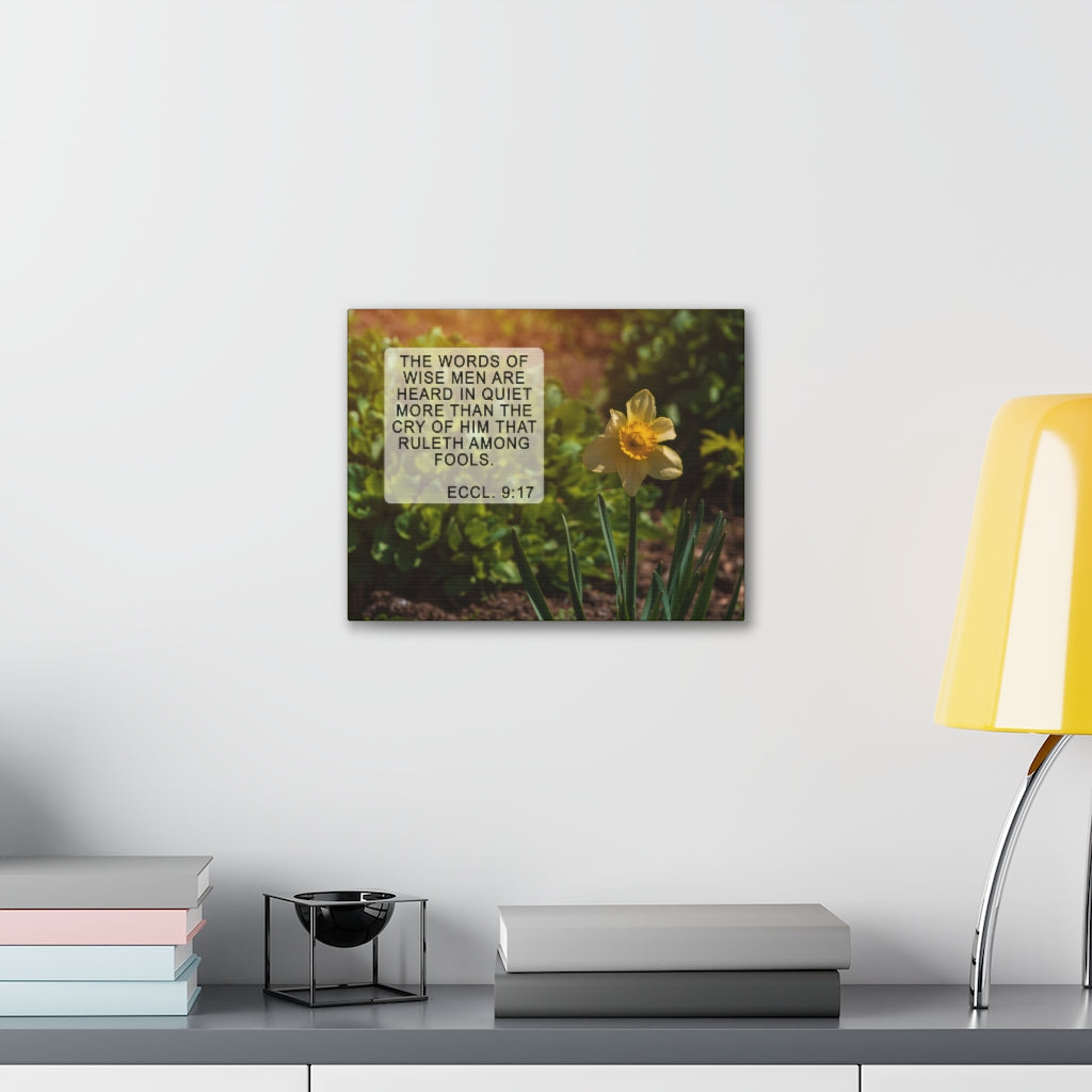 Scripture Walls Words Of Wise Eccl 9:17 Bible Verse Canvas Christian Wall Art Ready to Hang Unframed-Express Your Love Gifts