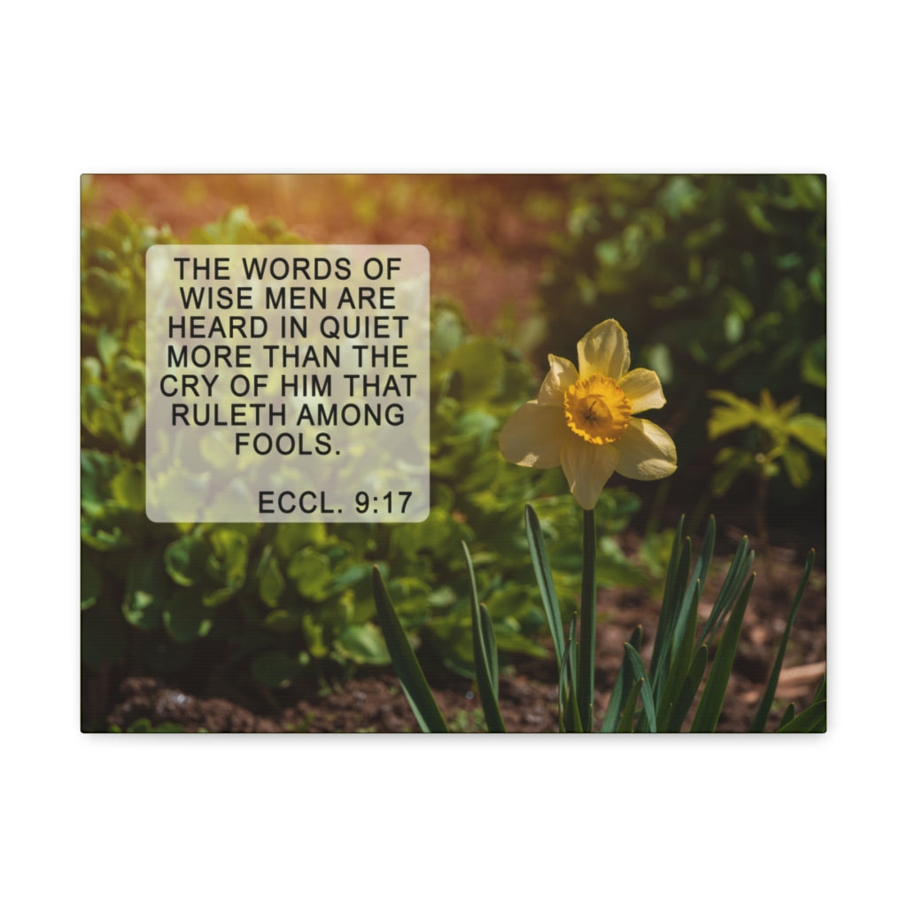 Scripture Walls Words Of Wise Eccl 9:17 Bible Verse Canvas Christian Wall Art Ready to Hang Unframed-Express Your Love Gifts