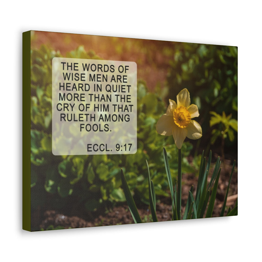 Scripture Walls Words Of Wise Eccl 9:17 Bible Verse Canvas Christian Wall Art Ready to Hang Unframed-Express Your Love Gifts
