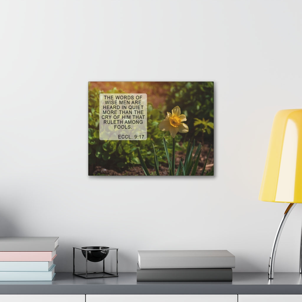 Scripture Walls Words Of Wise Eccl 9:17 Bible Verse Canvas Christian Wall Art Ready to Hang Unframed-Express Your Love Gifts