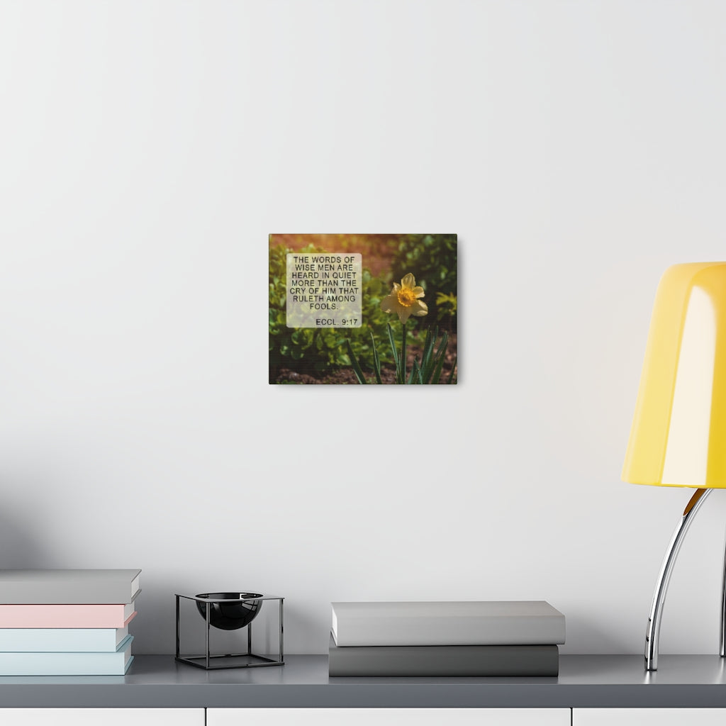 Scripture Walls Words Of Wise Eccl 9:17 Bible Verse Canvas Christian Wall Art Ready to Hang Unframed-Express Your Love Gifts