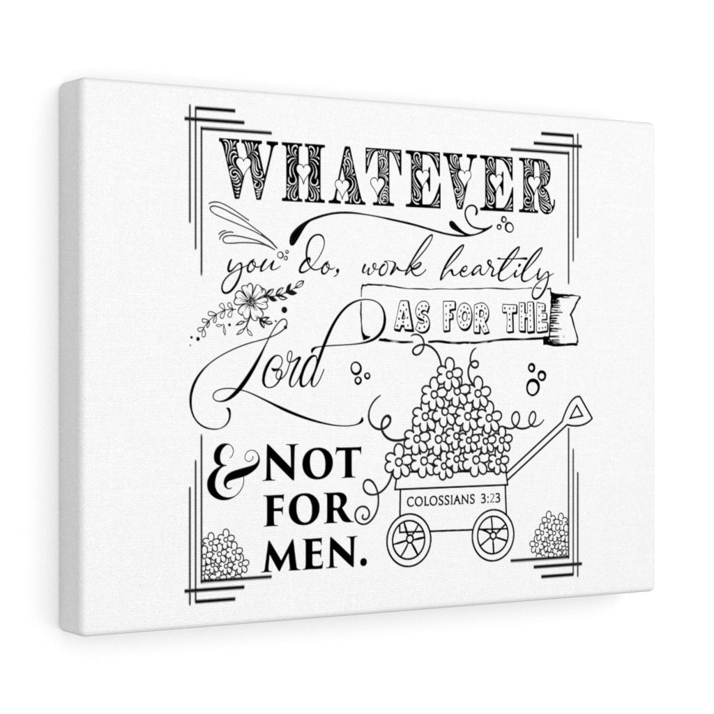 Scripture Walls Work Heartily Colossians 3:23 Bible Verse Canvas Christian Wall Art Ready to Hang Unframed-Express Your Love Gifts
