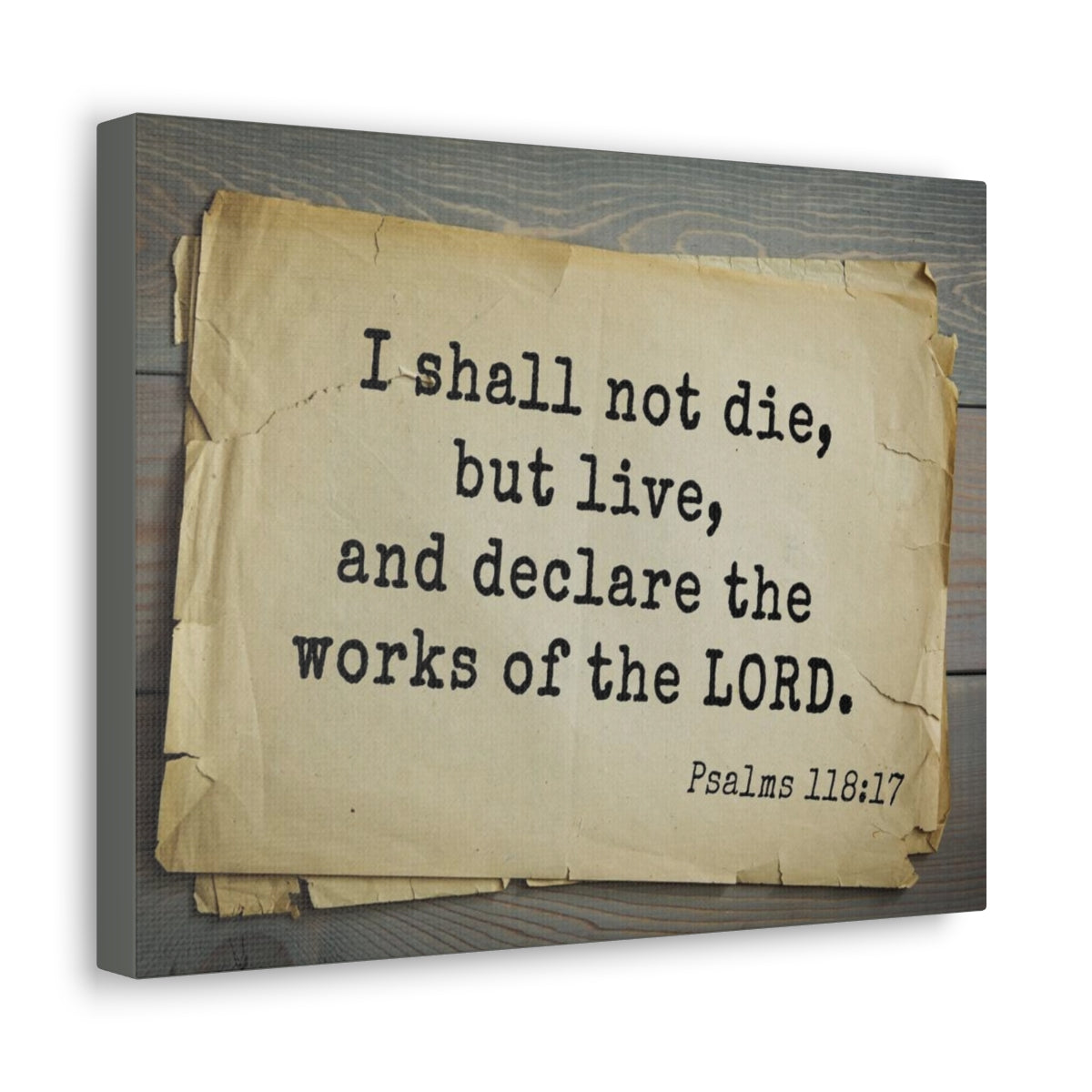 Scripture Walls Works Of The Lord Psalms 118:17 Bible Verse Canvas Christian Wall Art Bible Verse Print Ready To Hang Unframed-Express Your Love Gifts