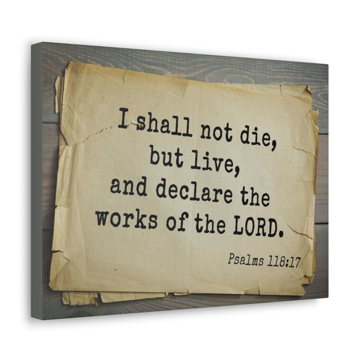 Scripture Walls Works Of The Lord Psalms 118:17 Bible Verse Canvas Christian Wall Art Bible Verse Print Ready To Hang Unframed-Express Your Love Gifts