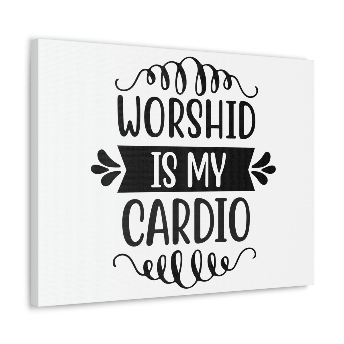 Scripture Walls Worship Is My Cardio Exodus 23:25 Christian Wall Art Print Ready to Hang Unframed-Express Your Love Gifts