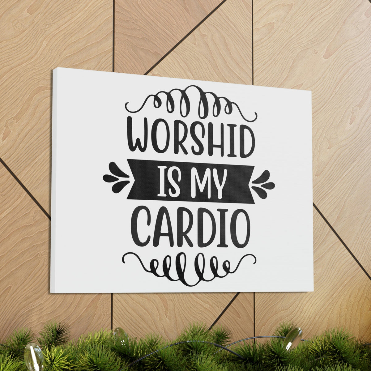 Scripture Walls Worship Is My Cardio Exodus 23:25 Christian Wall Art Print Ready to Hang Unframed-Express Your Love Gifts