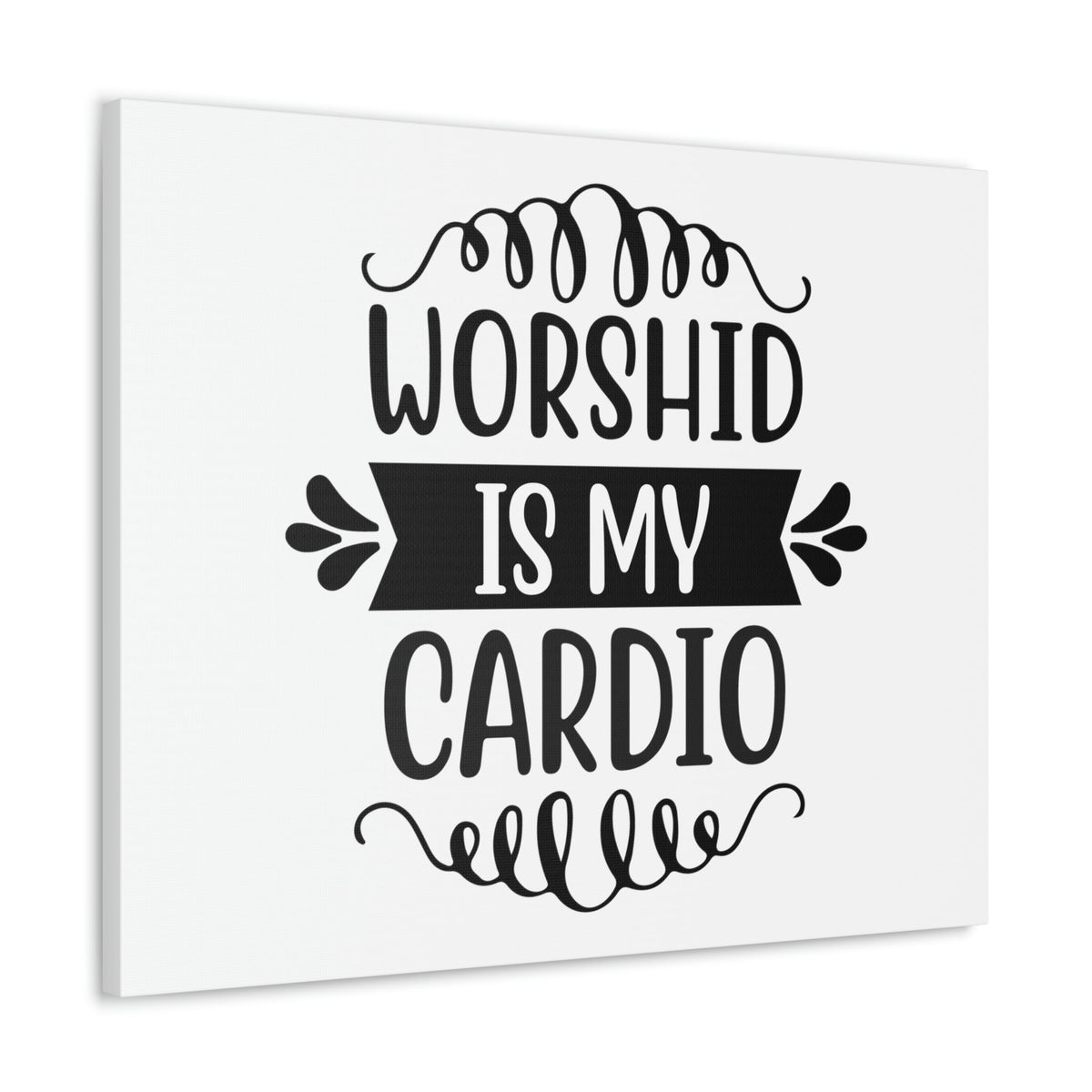 Scripture Walls Worship Is My Cardio Exodus 23:25 Christian Wall Art Print Ready to Hang Unframed-Express Your Love Gifts