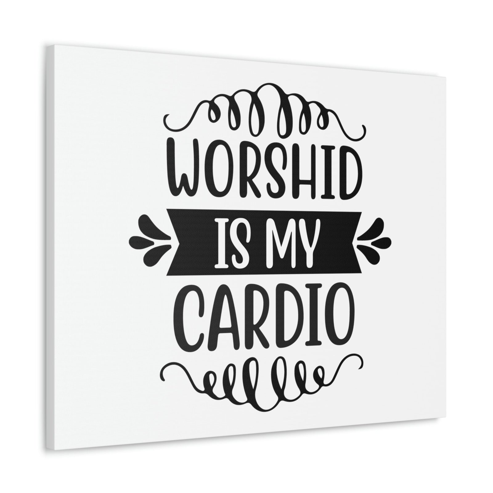 Scripture Walls Worship Is My Cardio Exodus 23:25 Christian Wall Art Print Ready to Hang Unframed-Express Your Love Gifts