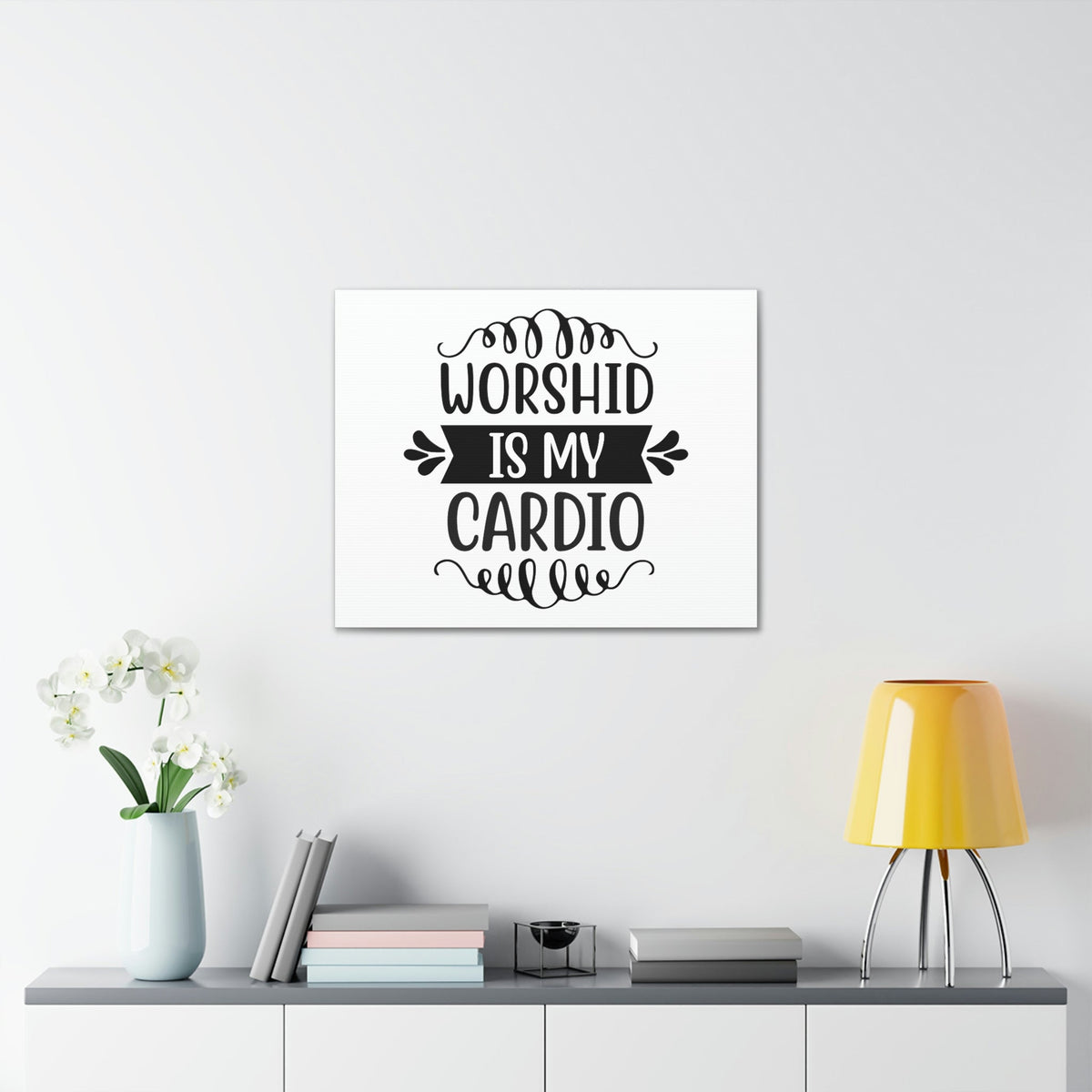 Scripture Walls Worship Is My Cardio Exodus 23:25 Christian Wall Art Print Ready to Hang Unframed-Express Your Love Gifts