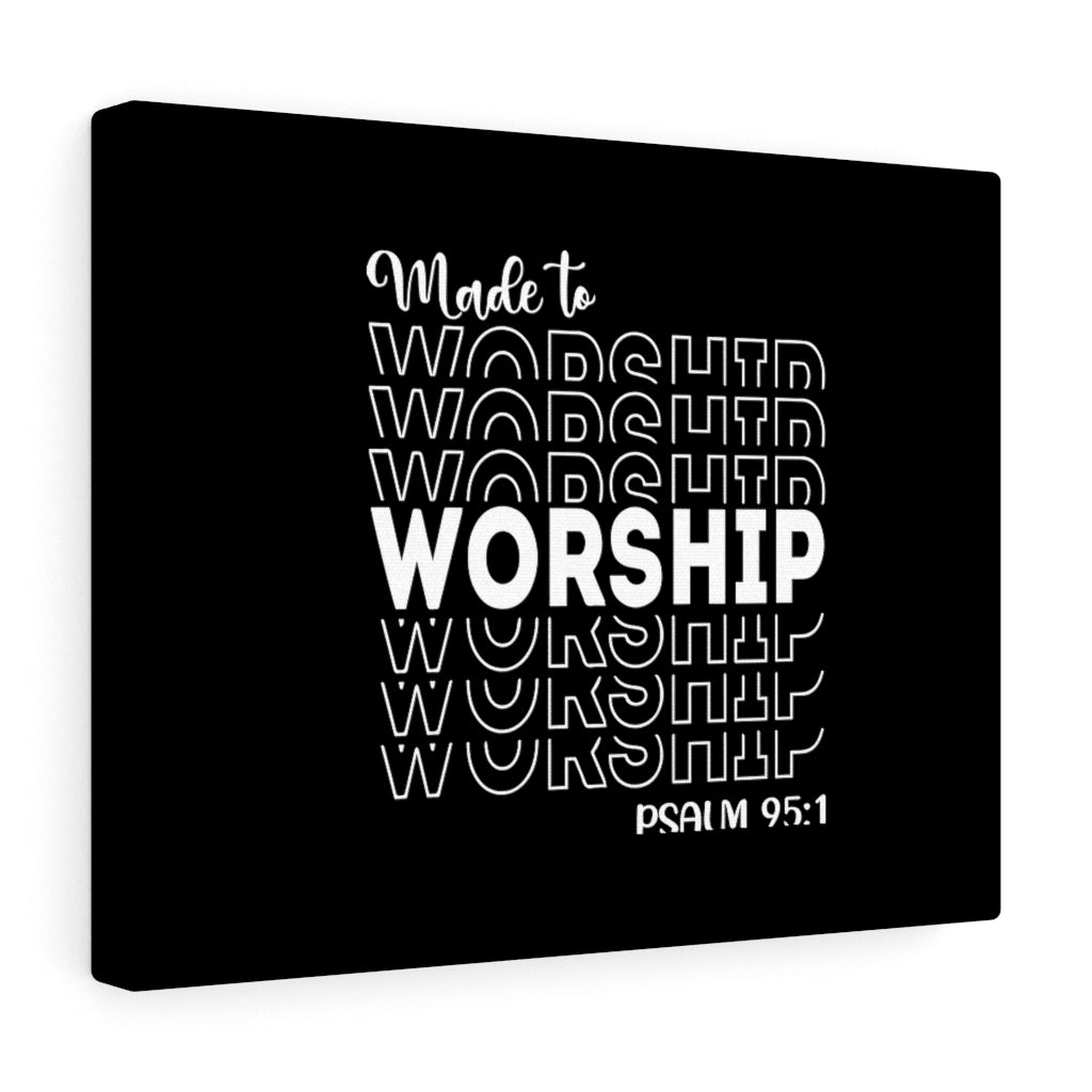Scripture Walls Worship More Psalm 95:1 Bible Verse Canvas Christian Wall Art Ready to Hang Unframed-Express Your Love Gifts