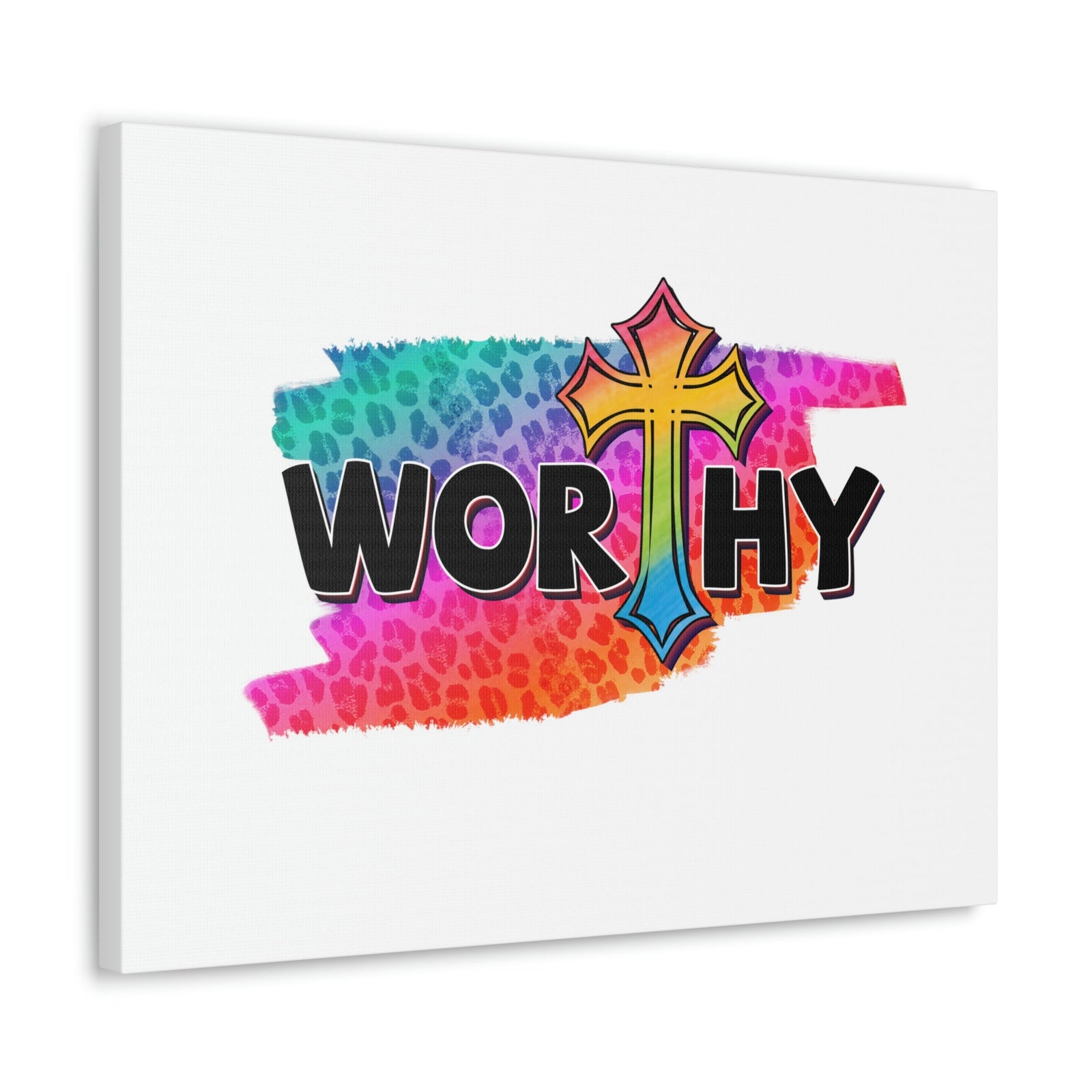 Scripture Walls Worthy Ephesians 4:1 Rainbow Cross Christian Wall Art Bible Verse Print Ready to Hang Unframed-Express Your Love Gifts