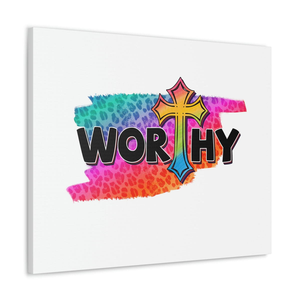 Scripture Walls Worthy Ephesians 4:1 Rainbow Cross Christian Wall Art Bible Verse Print Ready to Hang Unframed-Express Your Love Gifts