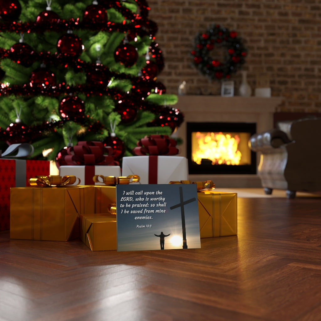 Scripture Walls Worthy Psalm 18:3 Bible Verse Canvas Christian Wall Art Ready to Hang Unframed-Express Your Love Gifts